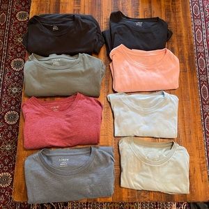 J Crew Long sleeve short sleeve size small shirts. Multiple colors. All 8 for$20